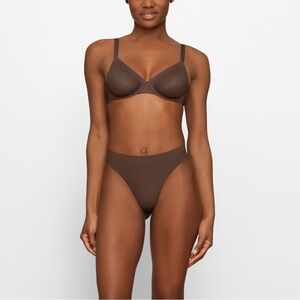 UNLINED DEMI BRA, Espresso